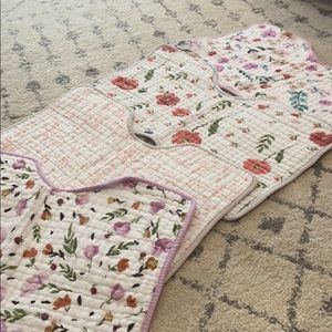 Little unicorn floral burp cloth bundle